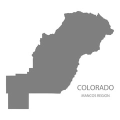 Fototapeta premium Mancos Region Map, Colorado, USA