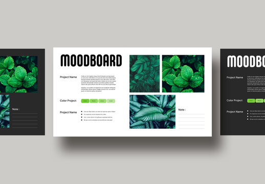 Botanic Collection Mood Board Presentation Template Design Layout