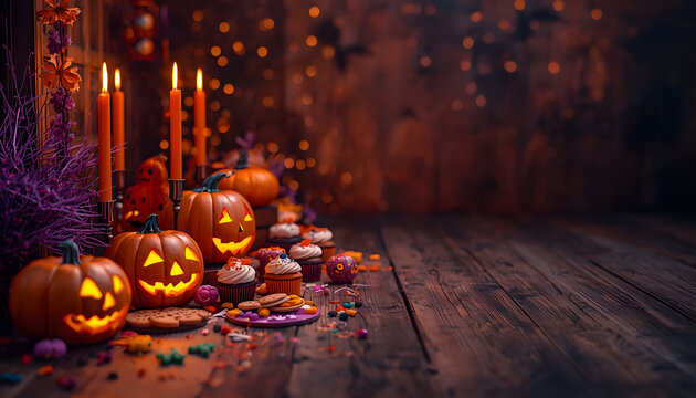 Halloween background with copy space 