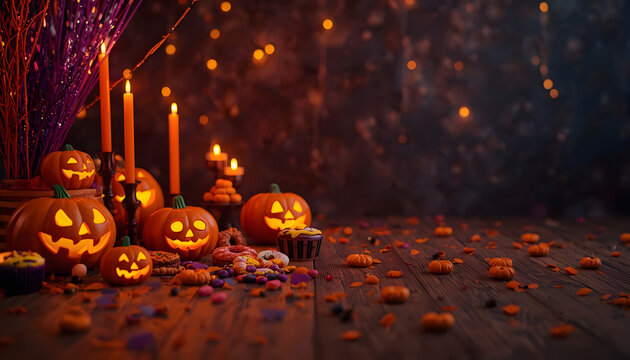 Halloween background with copy space 