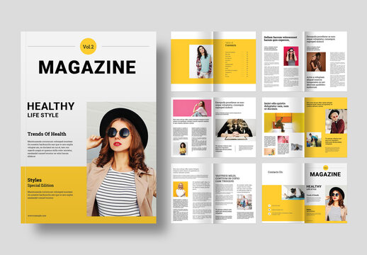 Healthy Life Style Magazine Template