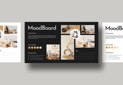 Simple Moodboard Layou with Light and Dark Theme
