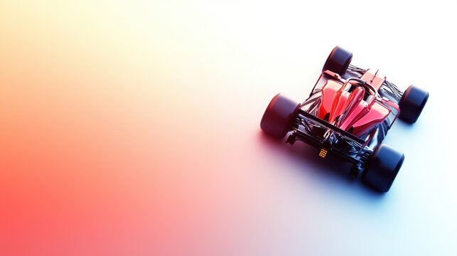 High-performance concept race car with sleek design on gradient background showcasing speed and innovation