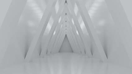 Fototapeta premium Abstract Futuristic empty floor and room Sci-Fi Corridor With light for showcase,room,interior,display products.Modern Future cement floor and wall background technology interior concept.3d render