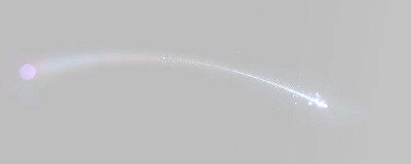 Comet trail with sparkling tail and luminous arc. © Emryx
