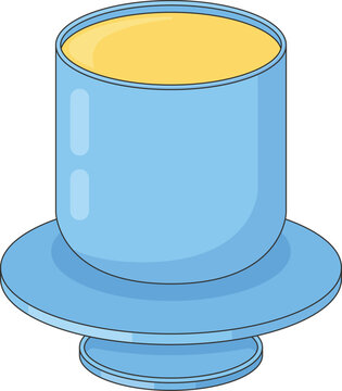 Butter Crock Vector Illustration. Clean Icon Design Element Isolated on White Background