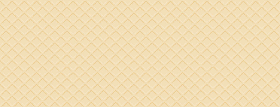 Waffle texture. Seamless wafer pattern. Realistic food bg.