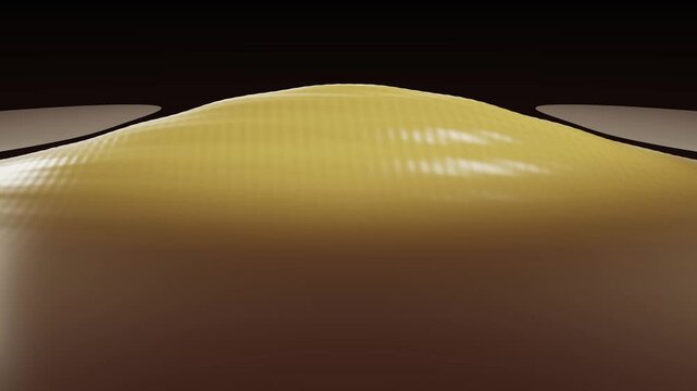 3D liquid wave animation with brown surface deformation loop