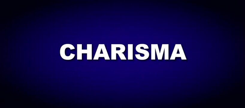 Charisma and Personal Influence Concept Animated Text Loop for Leadership Communication