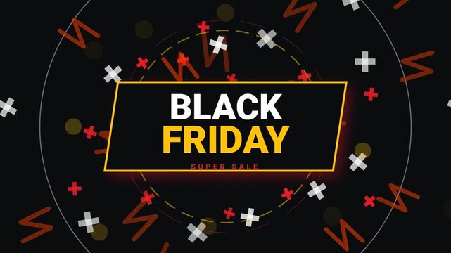 Black Friday Super Sale Animated Background Motion Graphic