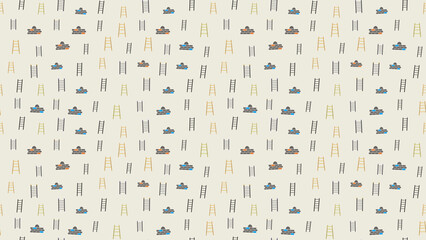 Ladders and Brick Walls Seamless Pattern © keshi