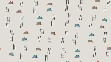 Ladders and Construction Elements Pattern © keshi
