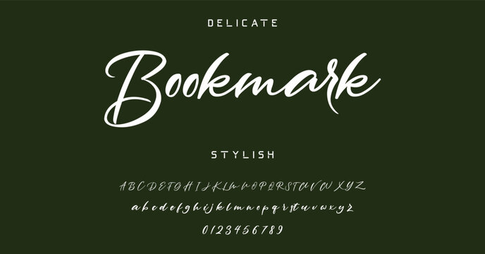 Hand drawn vector alphabet. Modern monoline signature script font. Elegant Signature Font. Best Alphabet Beautiful Calligraphy Signature Font