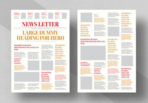 Newsletter Template with Clean Magazine Layout