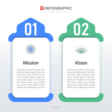 Business infographic design template set with 2 steps options processes for planning and growth workflow vector.