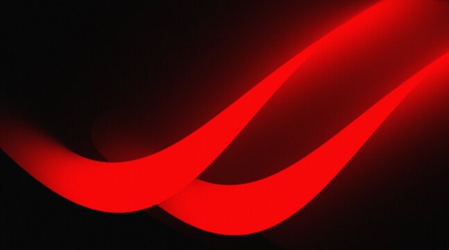 Modern Dynamic Red Energy Wave Ribbon Abstract Vector Illustration