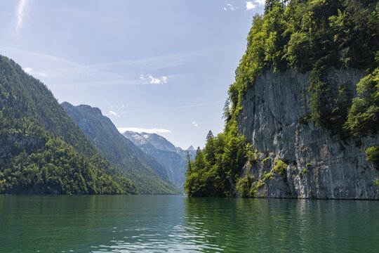 Echo Wall at K&ouml;nigssee, Berchtesgaden National Park, Berchtesgadenener Land, Upper Bavaria, Bavaria, Germany