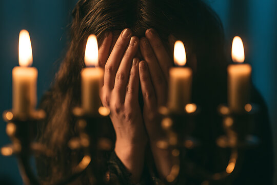 Observing Yom Kippur with reflection and candles in a quiet space