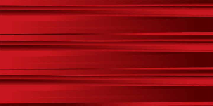Minimal dark red horizontal stripes background with subtle gradient shadows creating a sleek high tech texture banner template.
