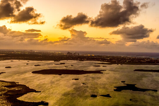 Aerial view of Miami Florida, USA