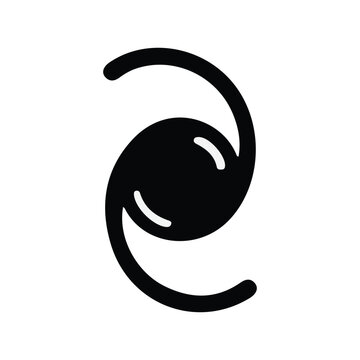 IOL intraocular lens implant eye symbol vector icon   