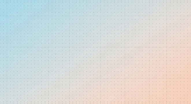 A soft gradient of cyan and peach colors creates an atmospheric display where tiny perforated dots arranged in a precise grid pattern generate a subtle textured visual experience for any