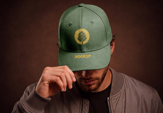 Studio Portrait Baseball Cap Mockup