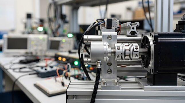 precision rotary encoder coupling connecting motor and measurement components for accurate motion feedback in automated machinery