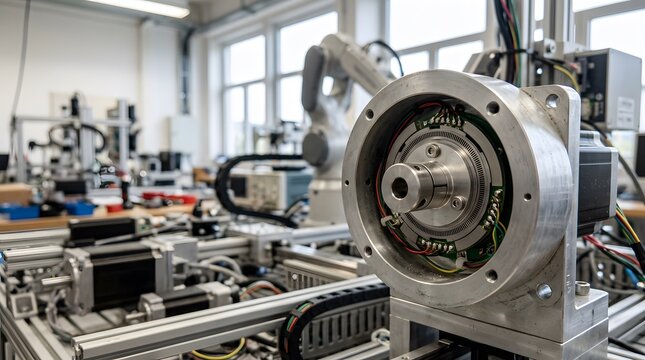 precision rotary positioning encoder assembly for accurate angular measurement and automated robotic motion control systems