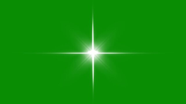 Glowing shining stars, magical starry sky with twinkling stars lens flare, starry night, sparkle twinkling star animation video, blinking shining stars, twinkle stars green screen background