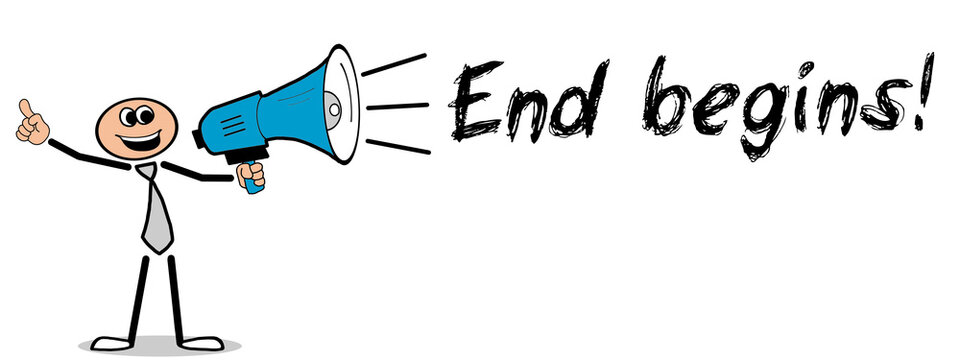 End begins	
