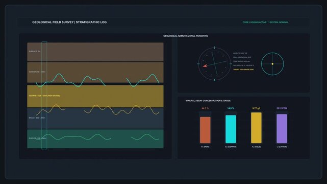 Digital dashboard with graphs and charts data visualization showing analytics trends, business intelligence, and performance metrics