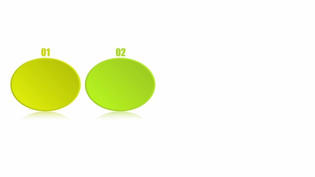 animated video of business plan infographic 4 and 8 steps template, eclipse shape for strategic planning, business presentations and reports