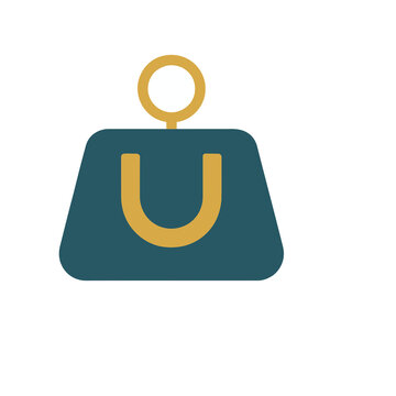 Abstract shape with U and circle elements