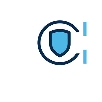 Shield and C letter logo