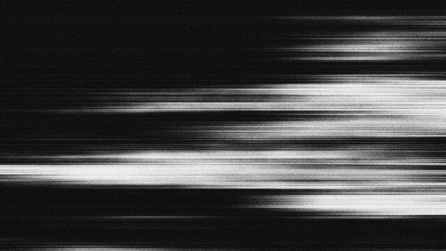 Black and white monochrome texture with the effect of intense fine horizontal lines, resembling TV signal interference, glitch, static, the impression of movement or video distortion.	