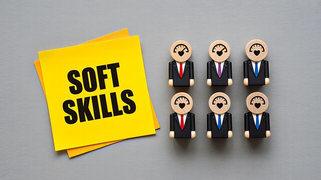 Soft Skills Concept with Business Team and Professional Development