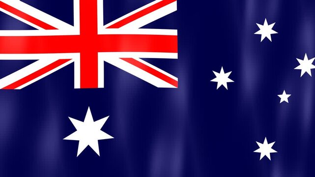Australian Territory Flag For Heard Island And McDonald Islands Waving Smoothly.