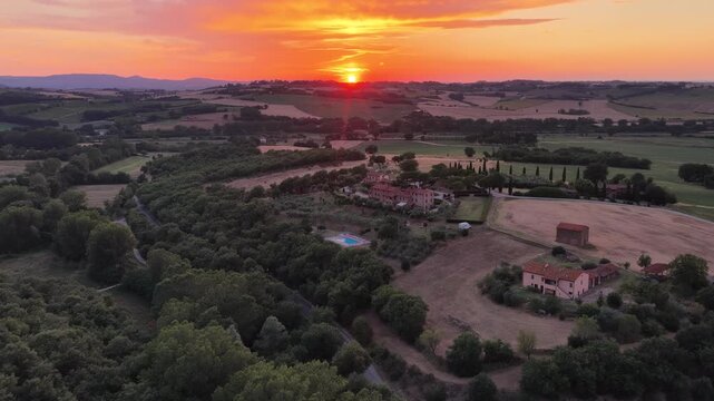 Sant' Andrea Residence seen from the sky 03 Sunset