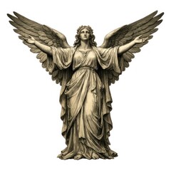 Obraz premium Elegant angelic figure with wings.