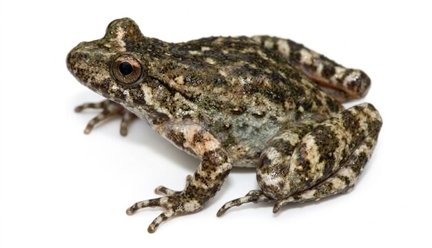 Corsican Painted Frog (Discoglossus montalentii) Isolated on White Background