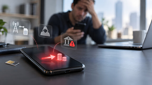Mobile Banking Security Alert on Smartphone