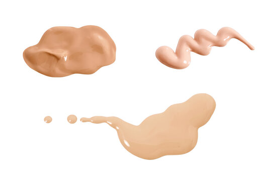 Creamy Liquid Foundation Swatches in Various Beige Shades