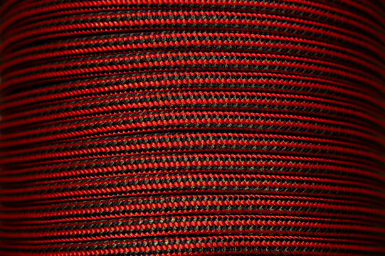 Red and Black Paracord Spool Texture