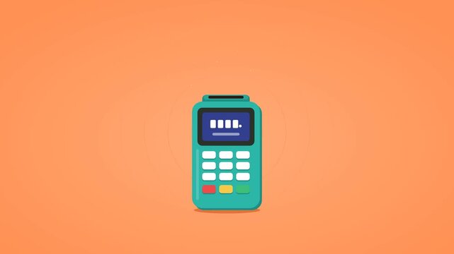 Credit card dropping into card payment terminal, card payment concept