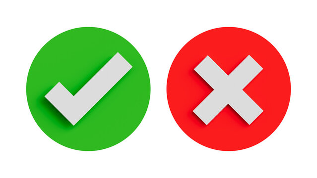 Green Check and Red Cross Icons
