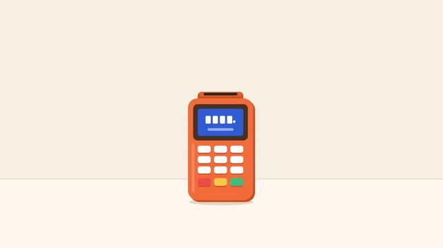 Card payment terminal diagonal wipe reveal with glossy shine animation