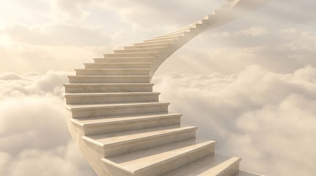 Stairway to heaven in the clouds