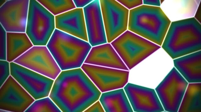 Abstract geometric polygon pattern with gradient colors