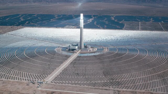 Concentrated Solar Power Plant Aerial
